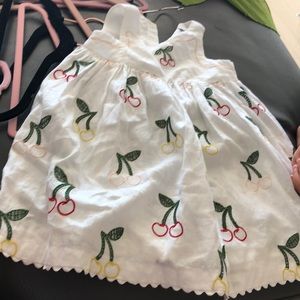 stella mccartney linen dress cherry! 24m